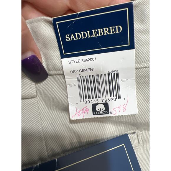 Saddlebred Mens Chino Shorts Size 40 Comfort Flex Classic Fit Stretch Golf Walk - Picture 7 of 7